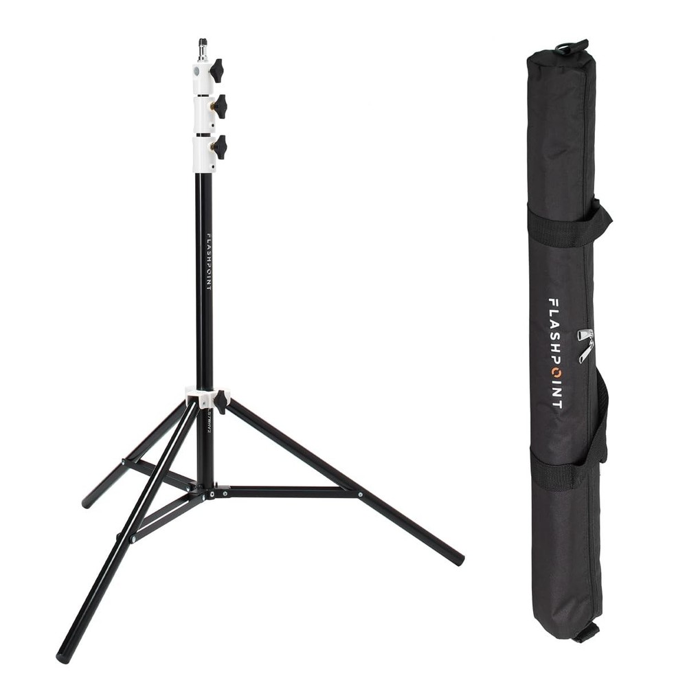 Flashpoint Pro Heavy-Duty Air-Cushioned Light Stand (White, 7.2')