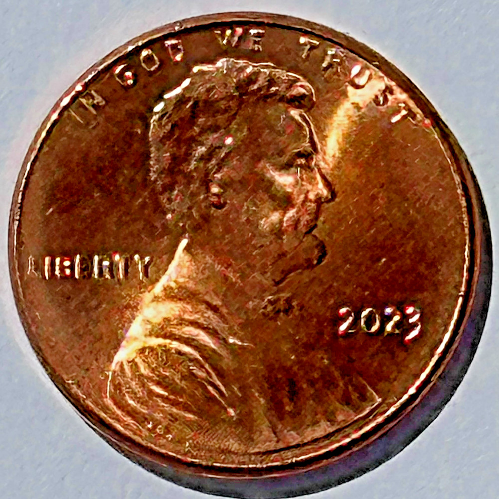 MINT ERROR - 2023-P "EXTRA V" LINCOLN SHIELD CENT (NICE COIN) (RED, HIGH GRADE)