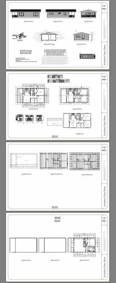 30x20 House -- 2 Bedroom 1 Bath -- 600 sq ft -- PDF Floor Plan -- Model 2C