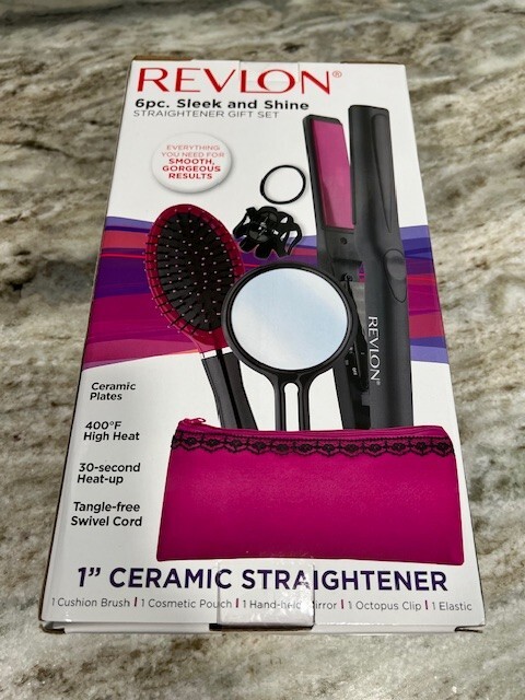 Revlon 6pc Sleek And Shine Straighter Gift Set NEW