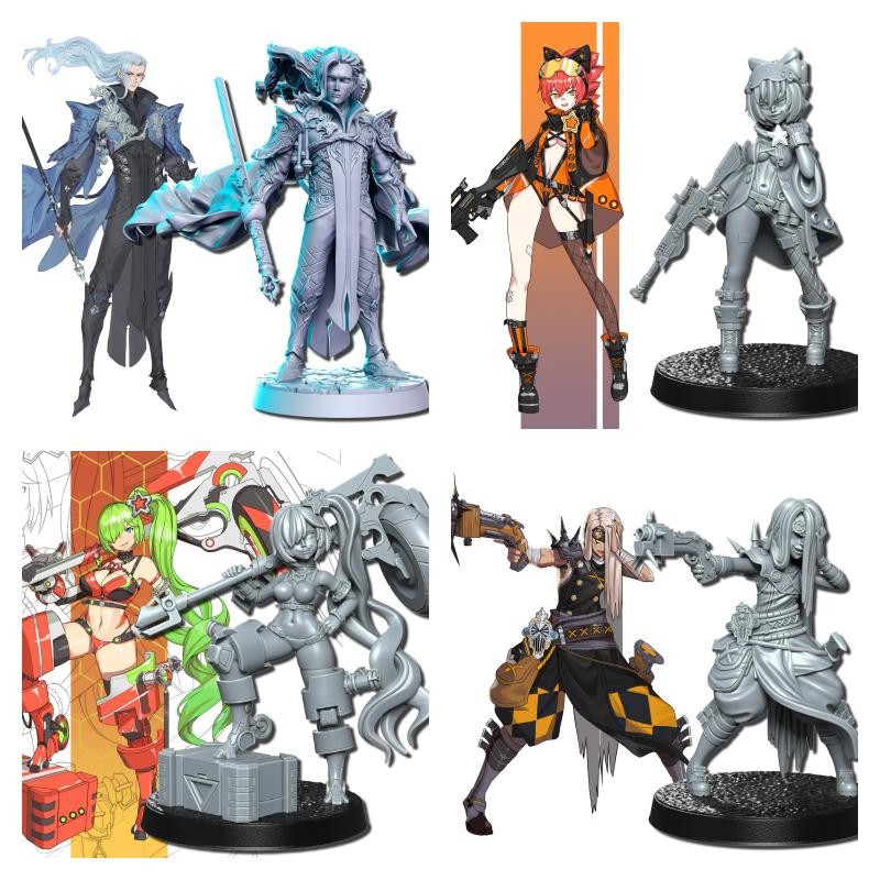 Neo Warriors, Anime characters Miniature