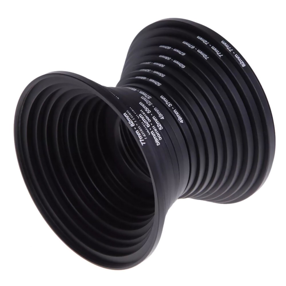 Versatile Size Camera Lens Filter Adapter Ring Universal Compatibility 18pcs