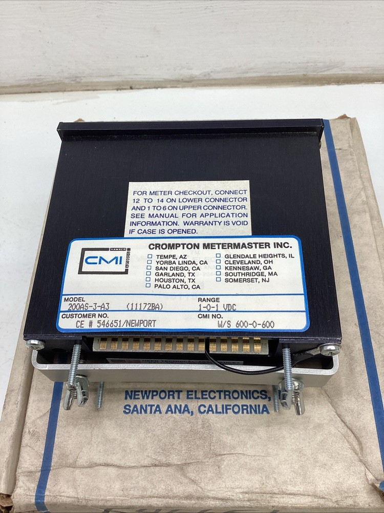 Newport Digital Panel Meter 200AS-3-A3 NIB