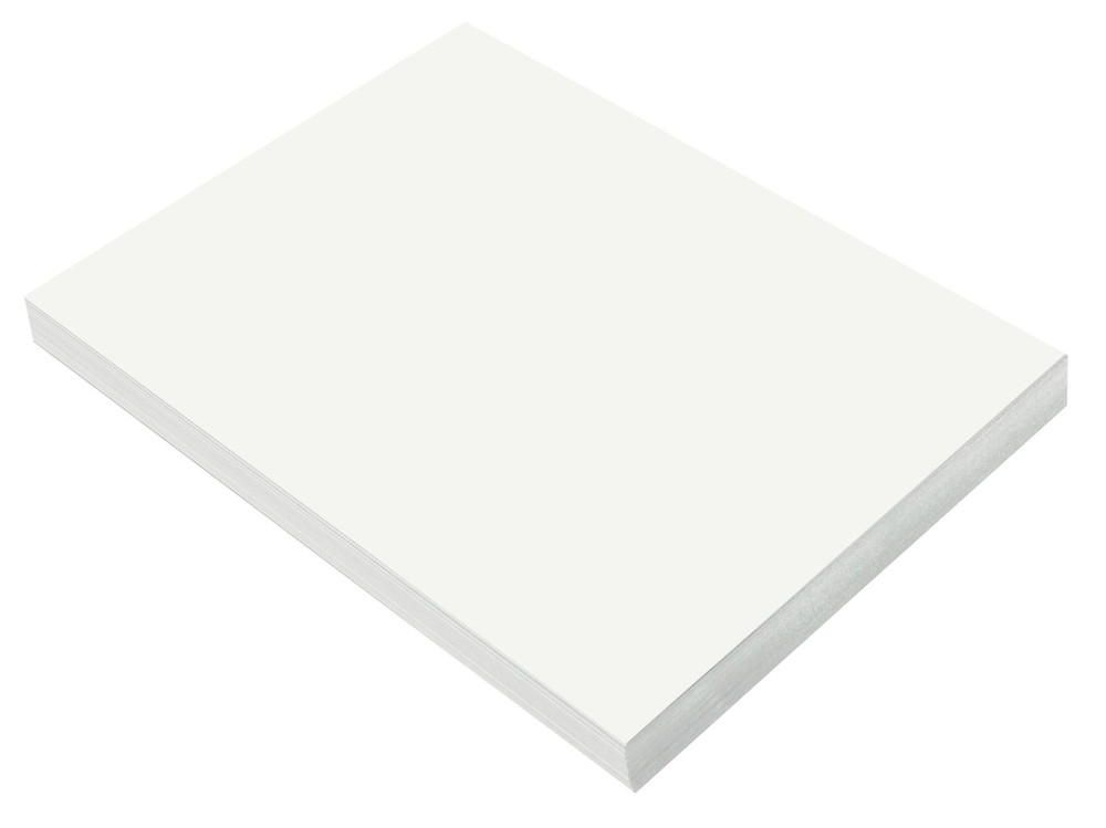 Formerly SunWorks Construction Paper, White, 9" x 12", 100 Sheets