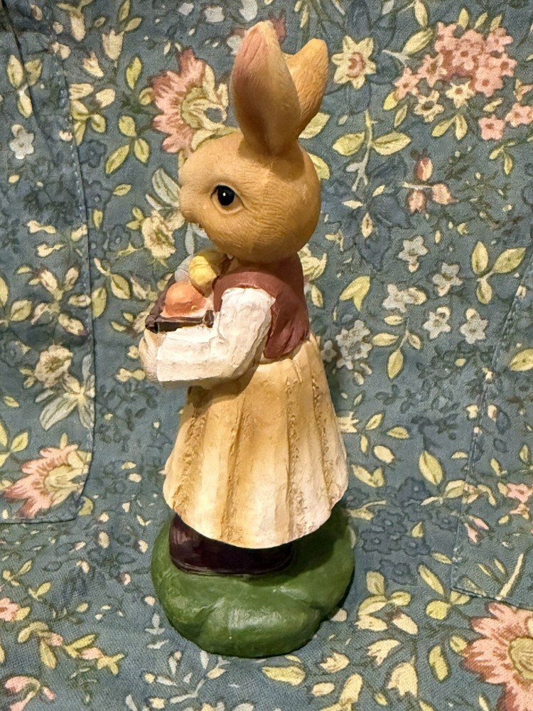 Pair Of 2 Spring Easter Animal Bunny Hare Rabbit Figurines Figures Decor Easter