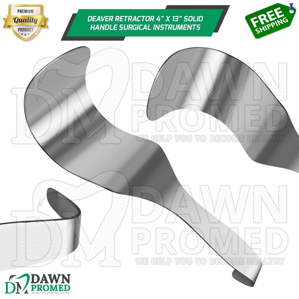Deaver Retractor 4" X 13" Solid Handle Surgical Medical Instruments German Grade