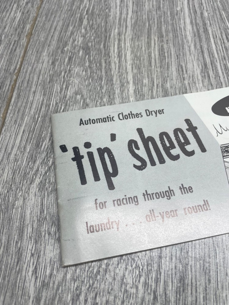 Automatic Clothes Dryer Tip Sheet Brochure 1961 22 Pages PG&E