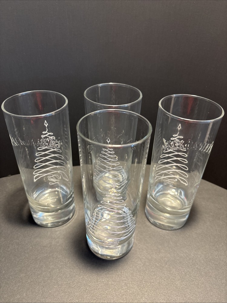 Jack Daniels Christmas Tree Cocktail Drinking Glasses