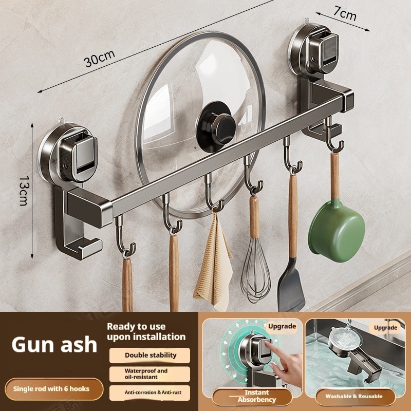 Blue Vine Kitchen Suction Cup Storage Rack for Kitchenware Storage