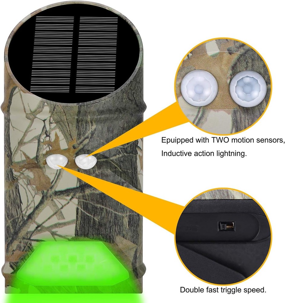 Solar Powered Hog Feeder Light-Motion-Activated for Hogs,Deer,Pig Feeding