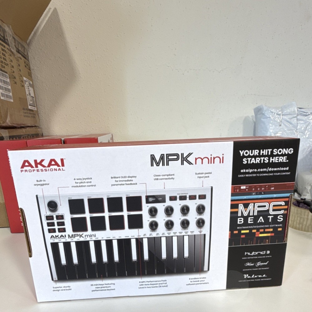 Akai MPK mini Special Edition White Keyboard Controller 25 Synth Keys USB
