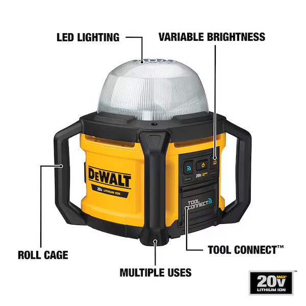 DEWALT DCL074 Tool Connect All-Purpose Cordless Work Light (Tool Only)