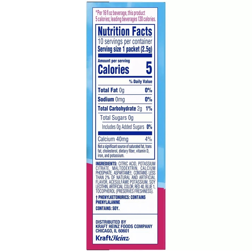 Crystal Light RASPBERRY LEMONADE 10 packets EXP 4/2027+