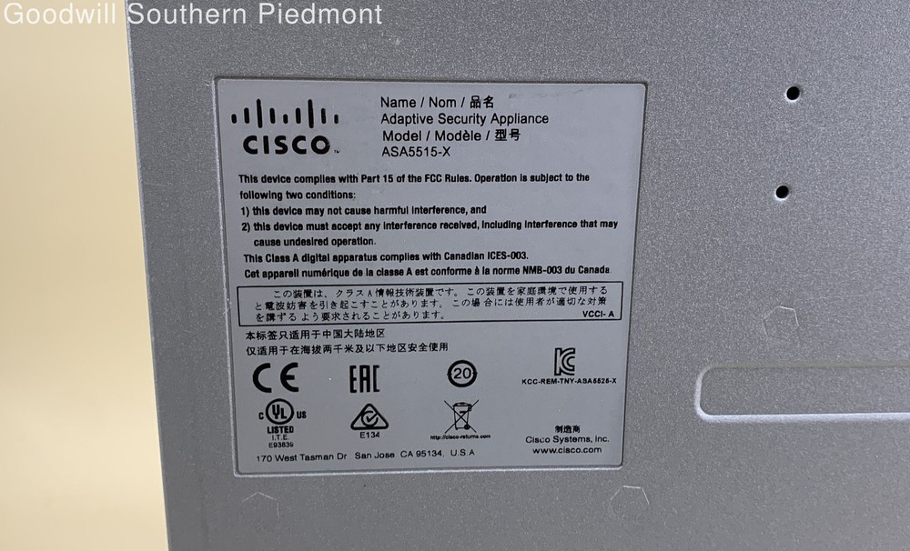 Cisco ASA 5515-X Adaptive Security Appliance - Tested