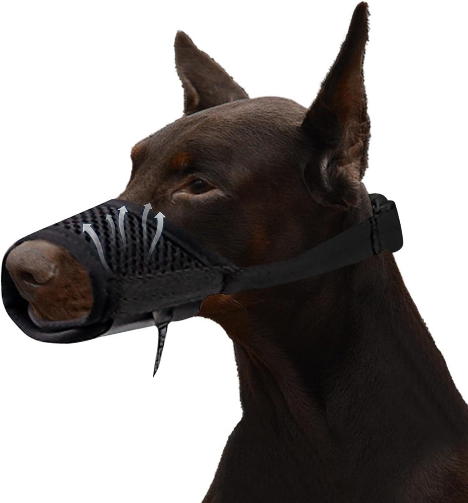 Small Black Dog Muzzle Comfortable Four Flags Quick Muzzle Size S