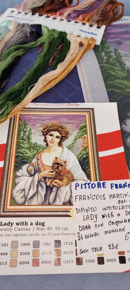 Gobelins.LADY WITH DOG half point kit