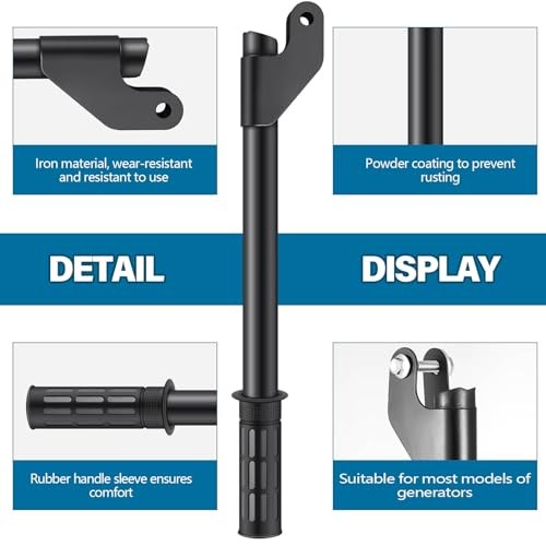 4 Pcs Generator Handle Kit, 15.8 Inch Folding Handles with Assembly Hardware,