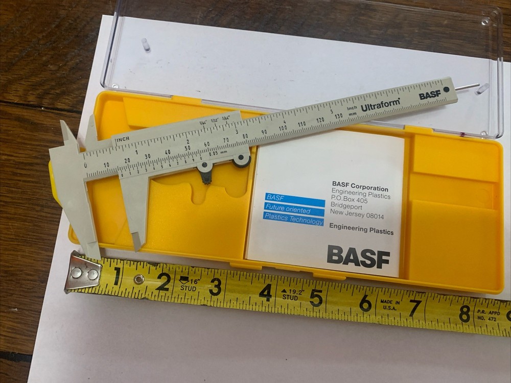 BASF UltraForm Engineering plastics Calipers Sample Made in Switzerland Caliper