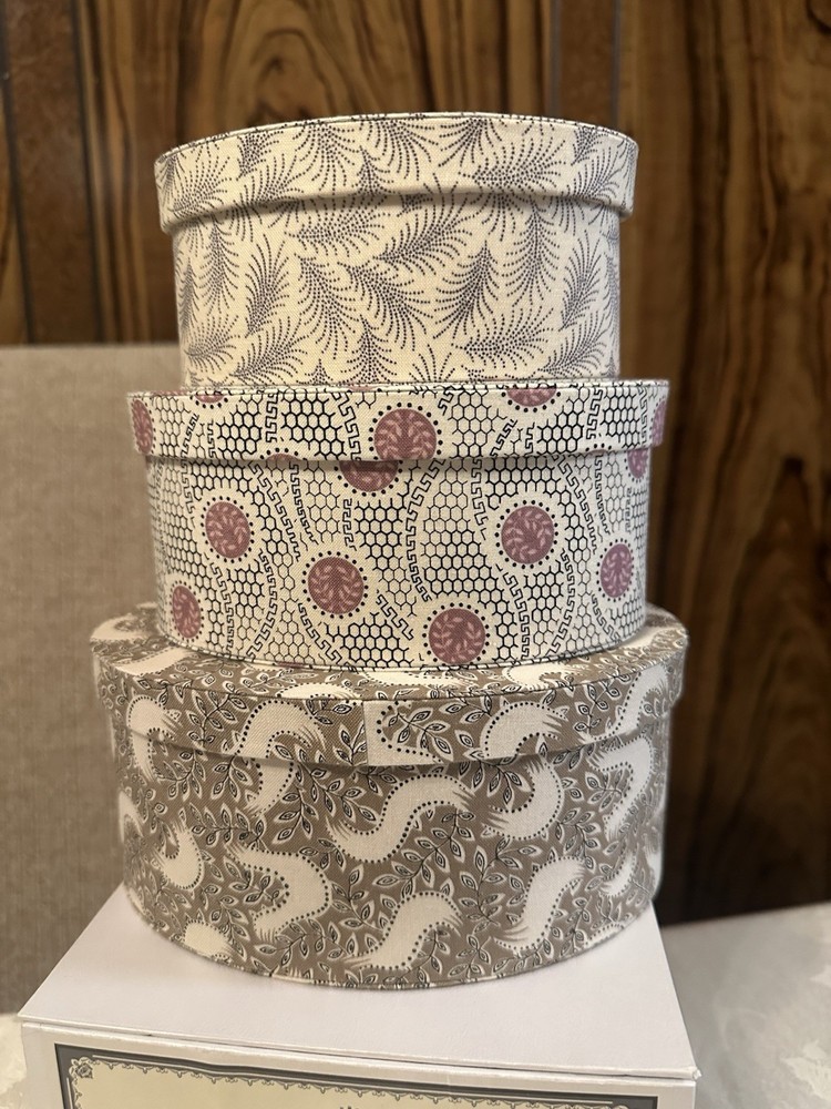 Downton Abbey nesting oval boxes and storage boxes by Quilted Koala