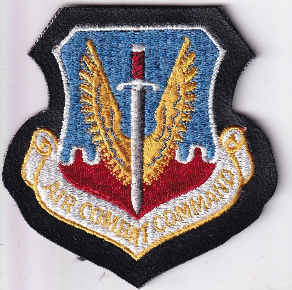 Air Combat Command color patch on leather background for jacket US Air Force USA