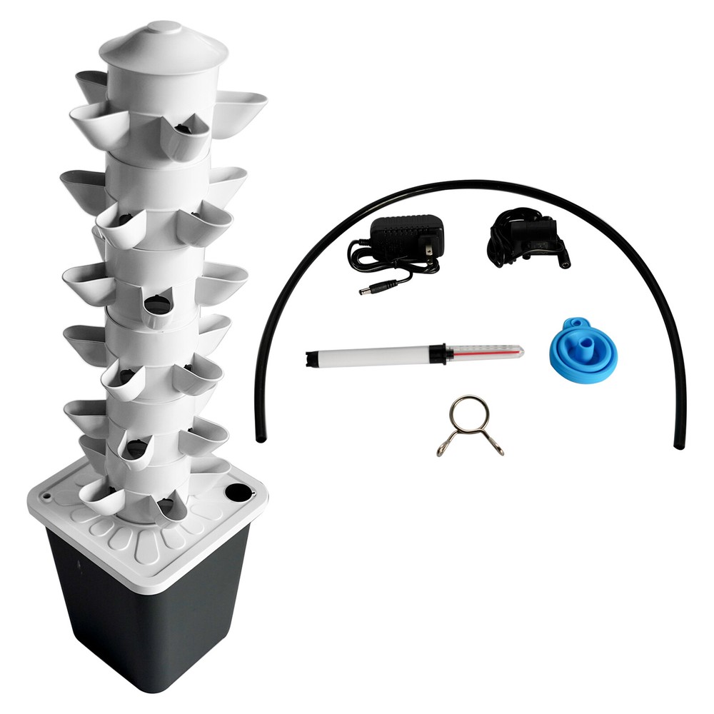 Vertical Hydroponics Tower Indoor Growing System Garden Kit Vegetable Plant Gift