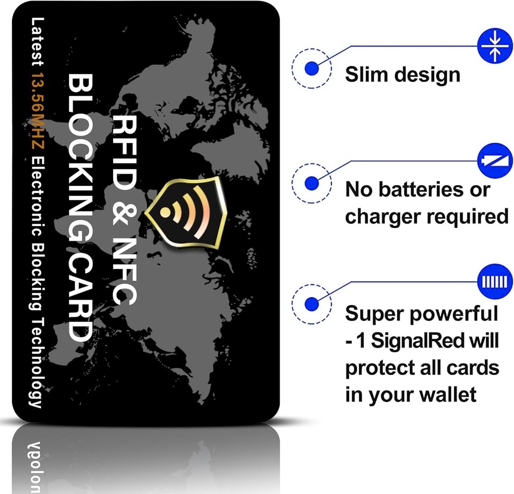 SaiTech IT 5 Pack RFID Blocking Card NFC Contactless 5 Black, White