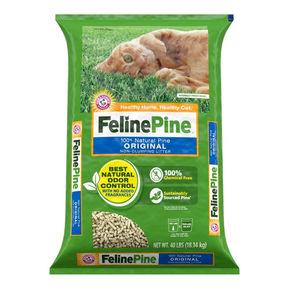 Feline Pine Original Cat Litter, 40 lb x 2 Pack
