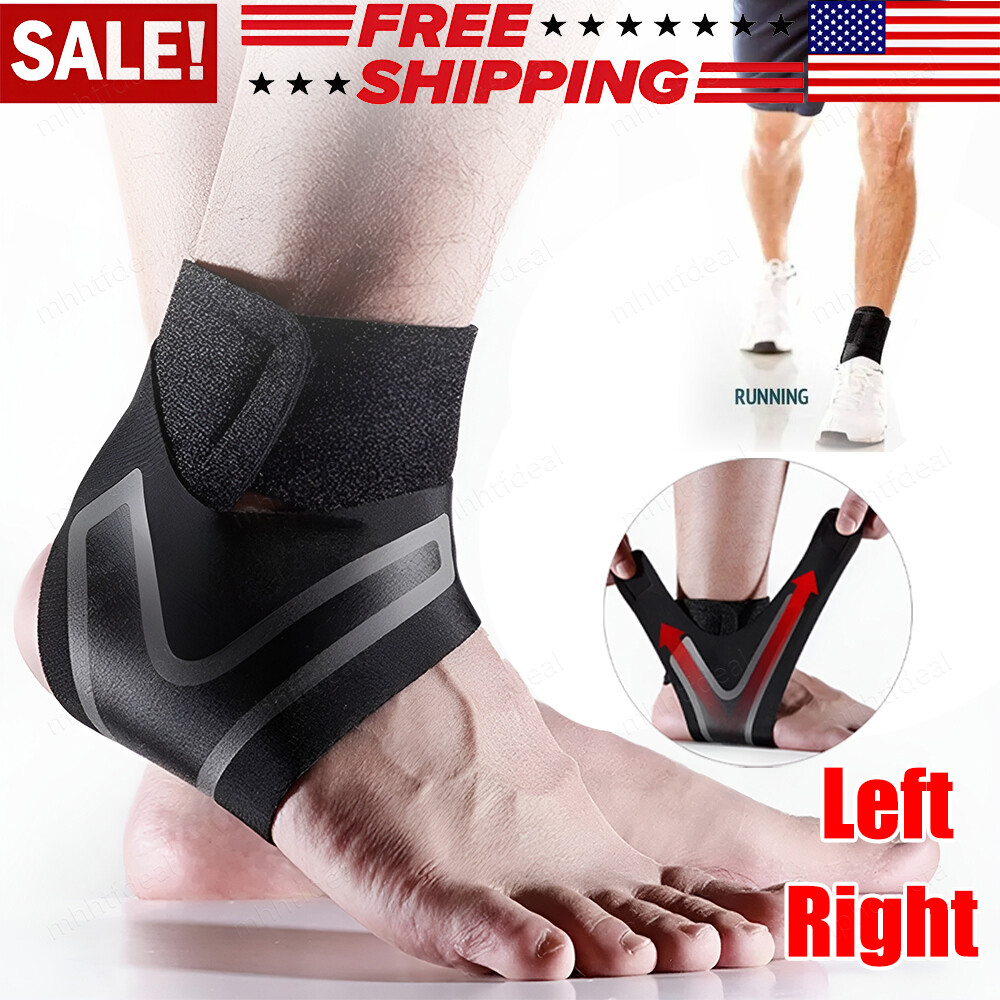 Ankle Support Brace Compression Adjustable Heel Stabilizer Foot Protector Strap