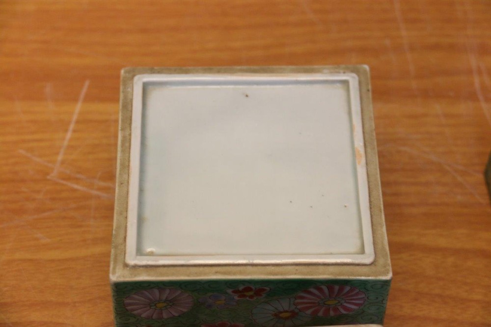 Antique Japanese porcelain stackable box Porcelain Stackable box.