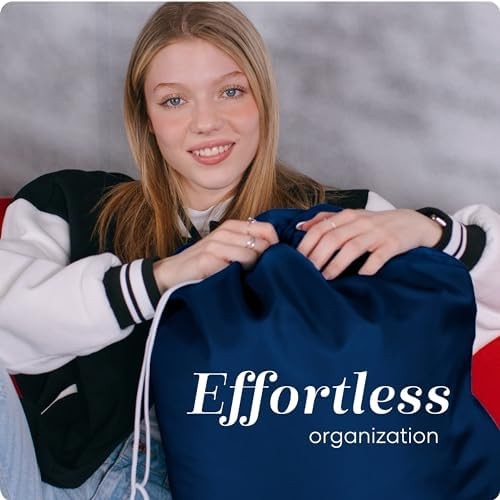 Laundry Bag - Locking Drawstring Closure and Machine Washable. Large, blue