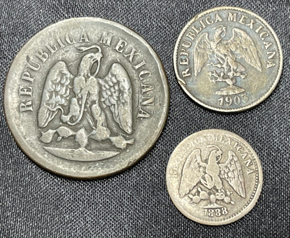 Assorted Early Mexico 3 coins lot High Value
