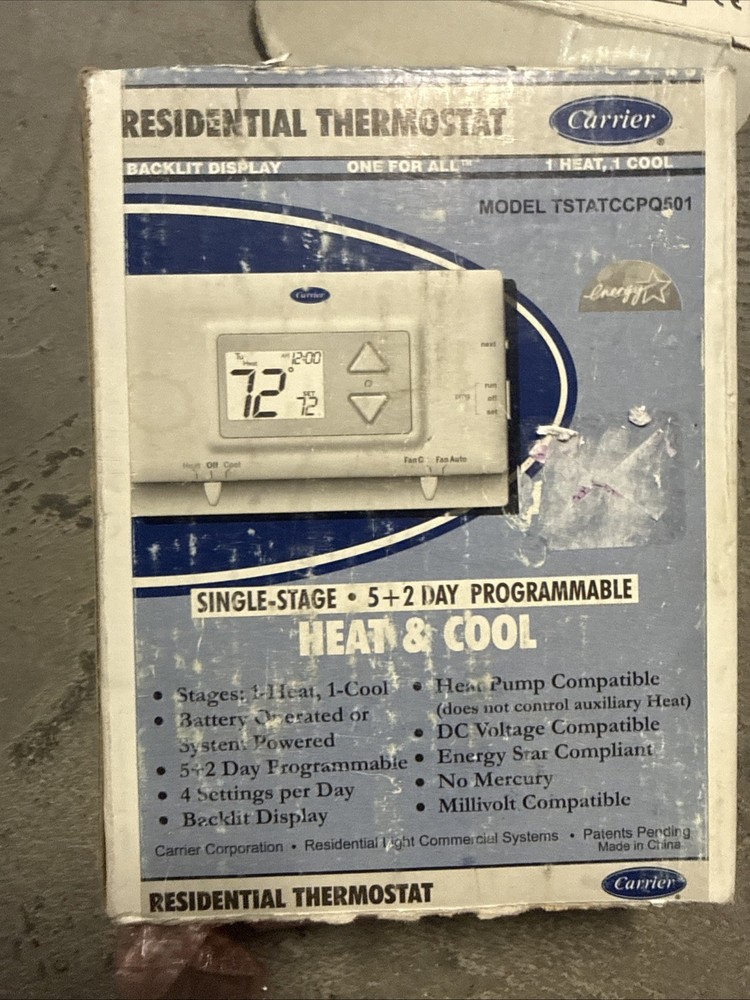 Carrier - Programmable 5+2 Day Programmable Thermostat TSTATCCPQ501