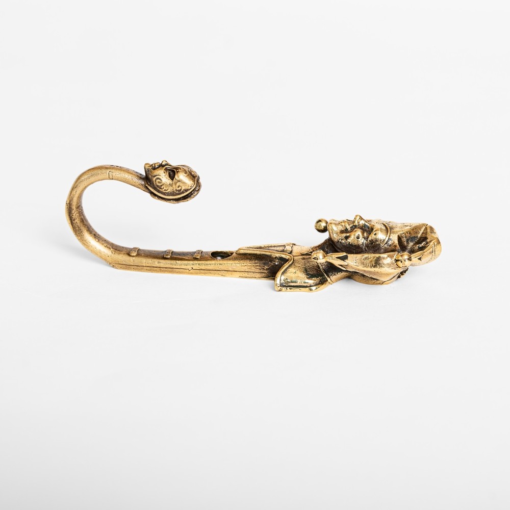 Brass Jester Wall Hook – Handmade Joker Hook, Medieval Solid Brass Decor