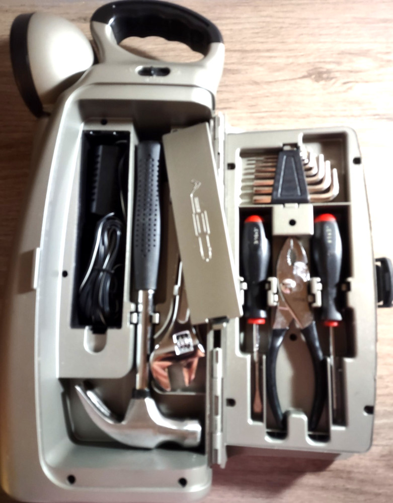 AAA 16-Piece Emergency Tool Kit – Flashlight Pliers Case – Roadside or Home Use