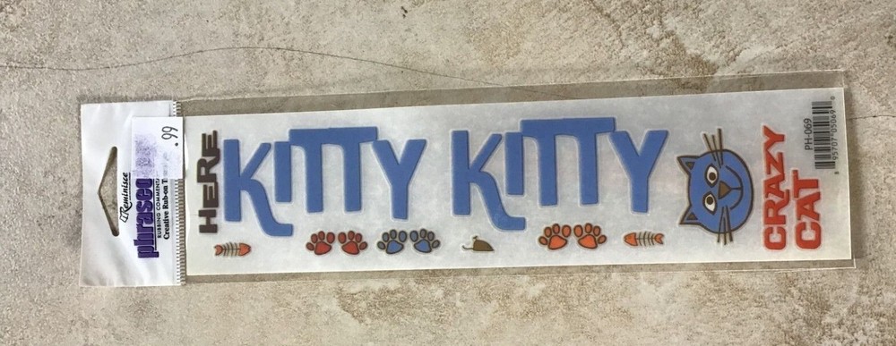 REMINISCE  PHRASEOLOGY RUB ONS KITTY CAT *