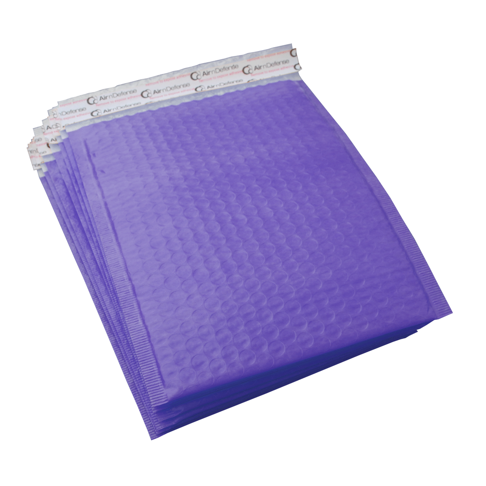 AirnDefense Any Size Purple Poly Bubble Mailer Plastic Shipping Padded Envelopes