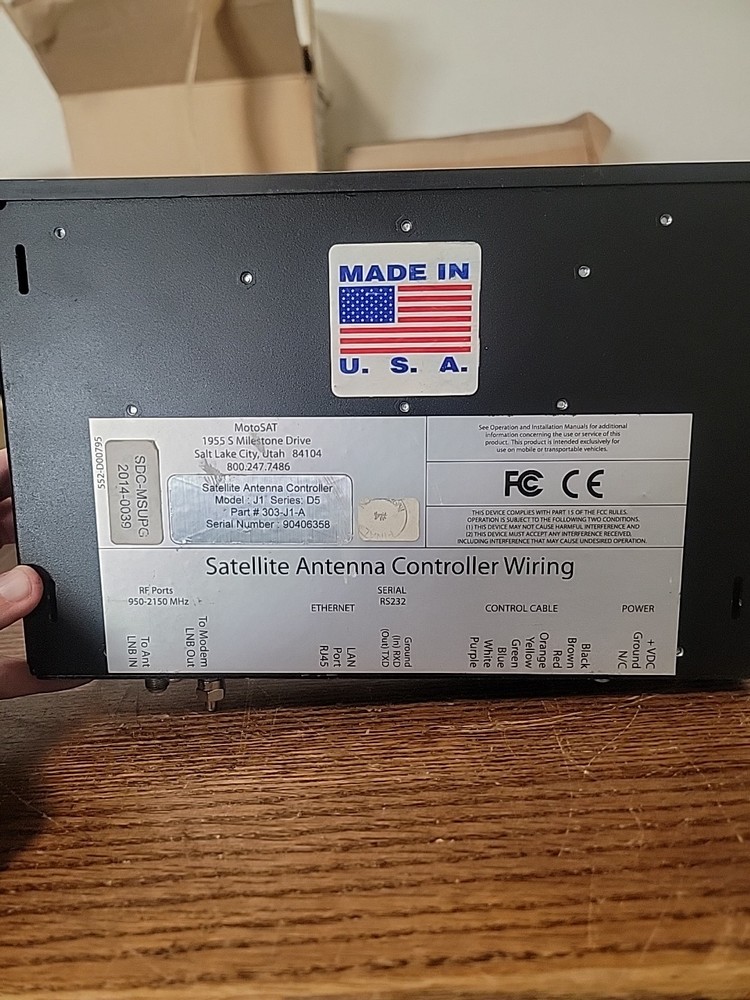 MotoSat Internet Satellite dish controller model J1