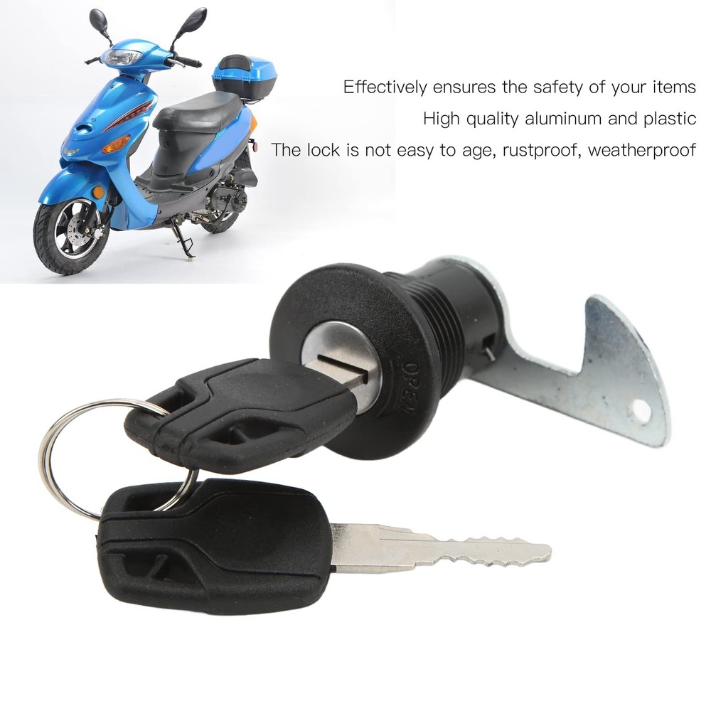 Tail Trunk Lock Universal Rear Trunk Lock & Keys Set Scooter Fitting Tail Loc...