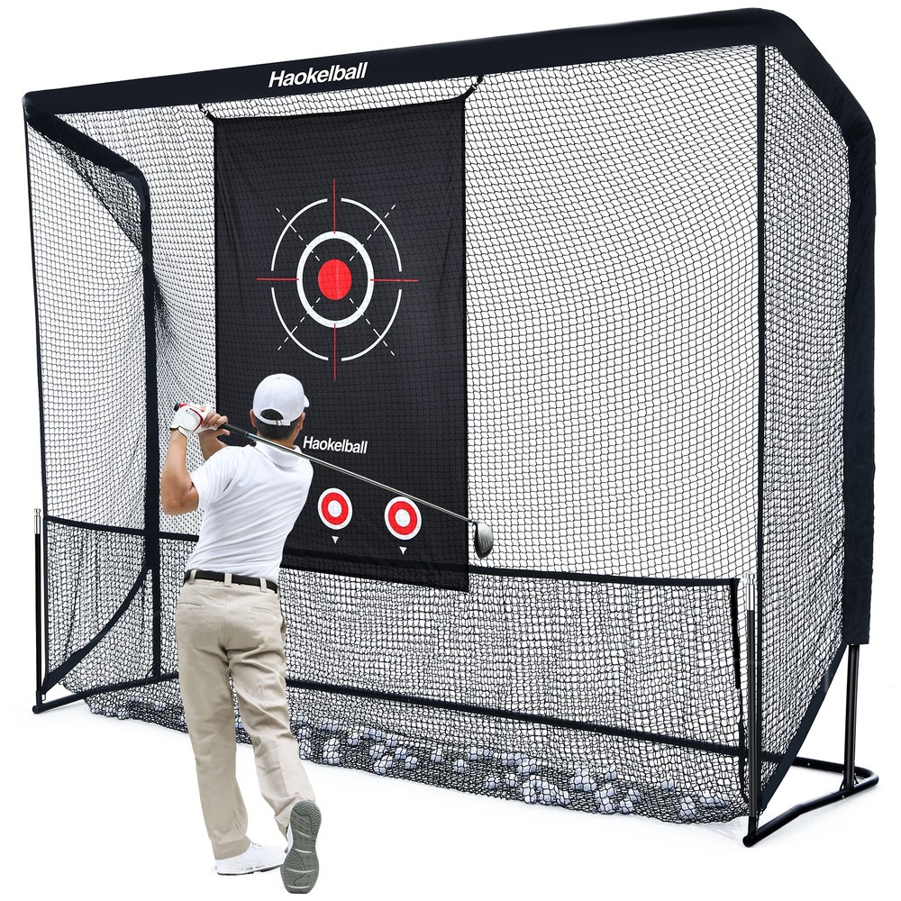 Heavy Duty Golf Practice Net with Target Cloth 10x7.5ft Driving Golf Hitting Net