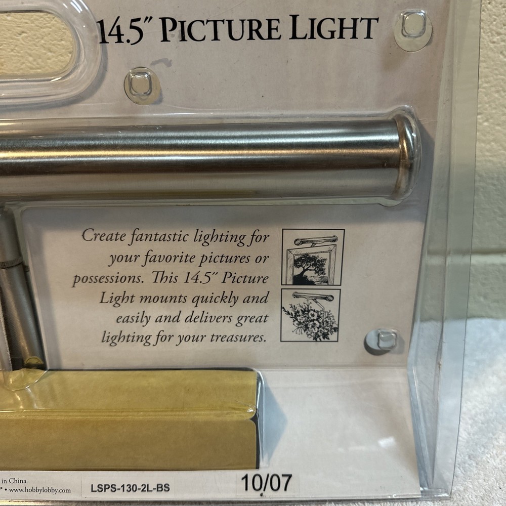 Villa Bacci Brushed Steele 14.5" Wall Mount Picture Light Classic