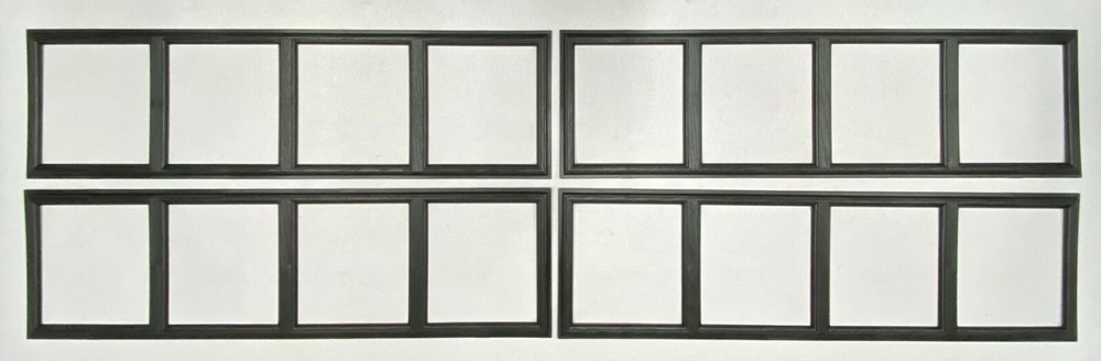 4 Amarr Thames Replacement Inserts for Long Panel Amarr Garage Doors Black