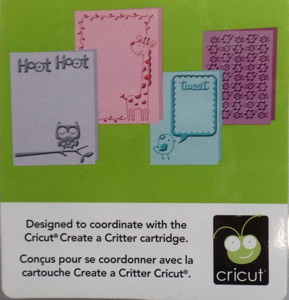 Cuttlebug Stencils Four Embossing Folder 2000414 CREATE A CRITTER OWL BIRD B17-4