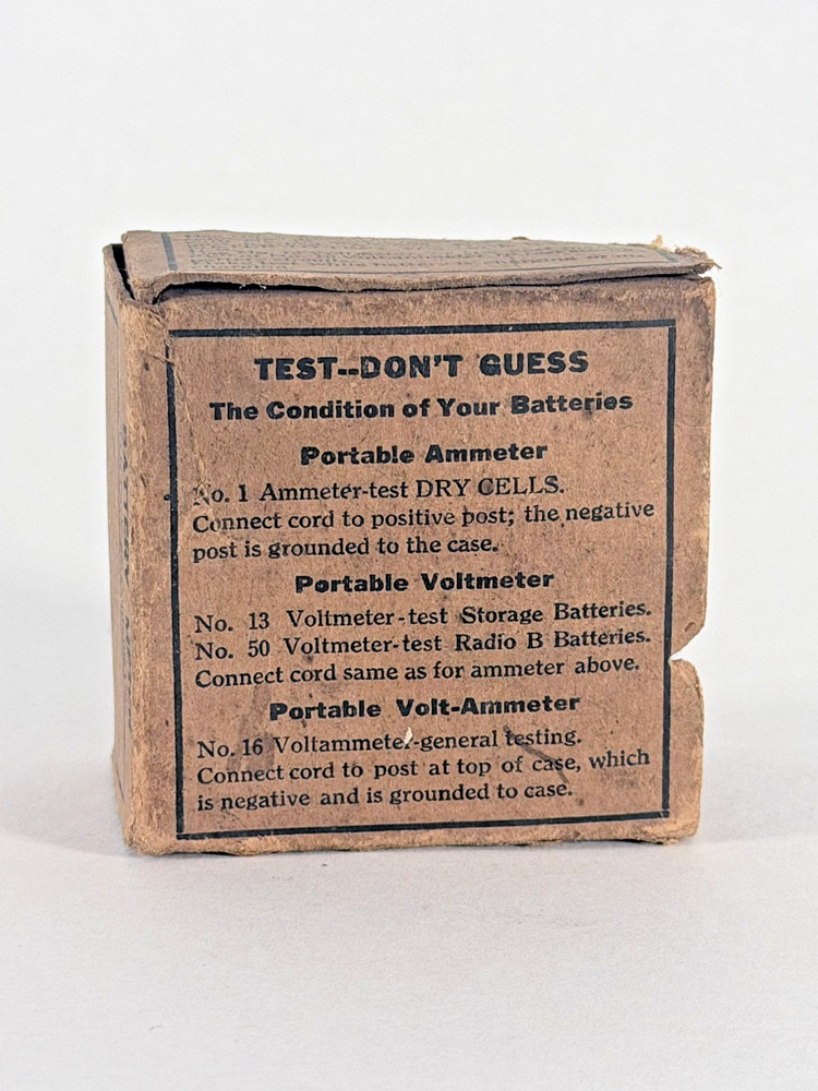 Vintage Battery Voltmeter Panel Meter w/ Box | Radio & Auto Testing c.1920s-30s