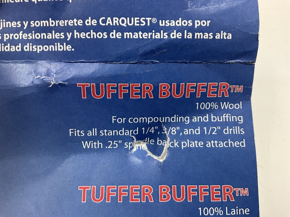 Carquest 21170 100% Wool Tuffer Buffer Wheel, 5.5" Diameter For Drills
