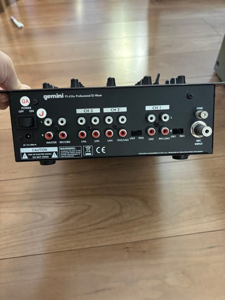 Junk Gemini PS-626x DJ Mixer CH2 CH3 Input Selector Broken