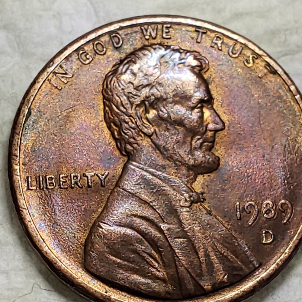 Lincoln Penny 1989 D 💥💥ERROR💥💥 OBVERSE 💯💯