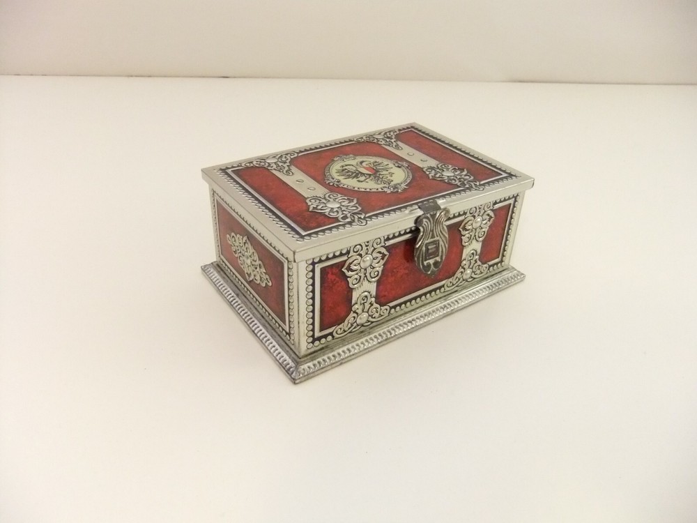 Blue Bird Confectionery Chest Tin Empire Double Headed Eagle