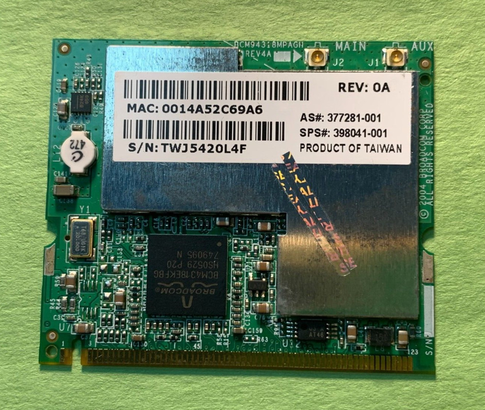 🔶HP MINI PCI BCM94318MPAGH 398041-001 *TESTED*