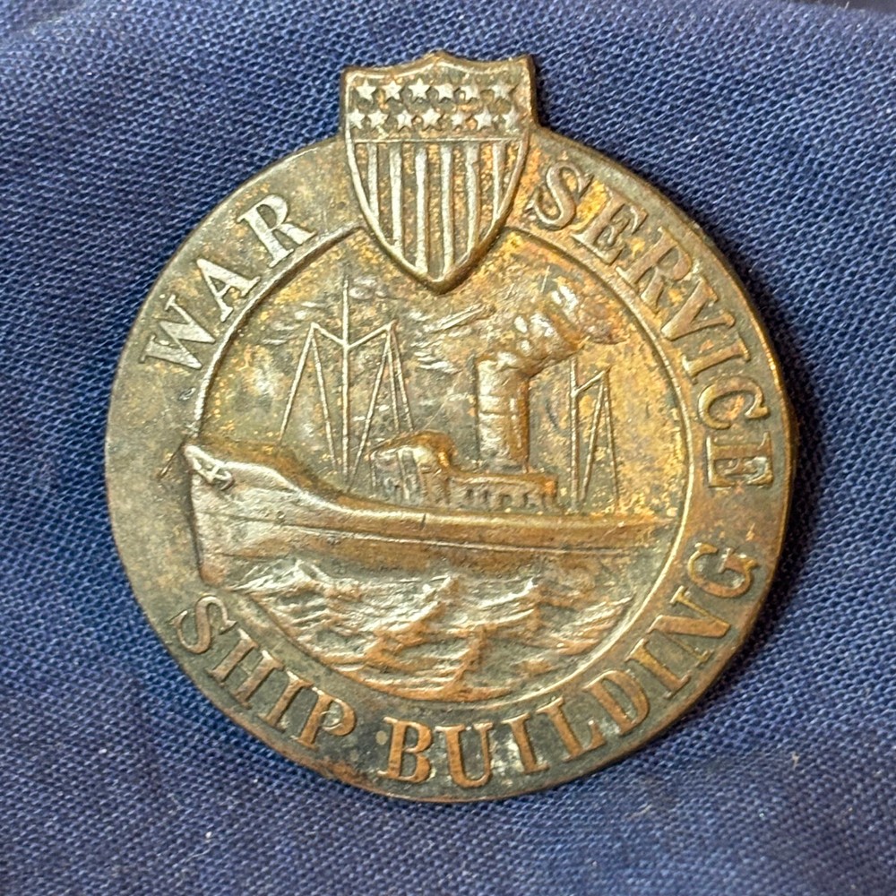 WWI War Service Ship Building Pin