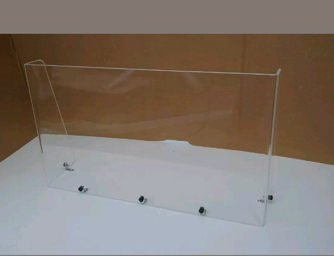 LOW PROFILE 26 1/2" Universal boat windshield", 1/4 plexiglass, center console